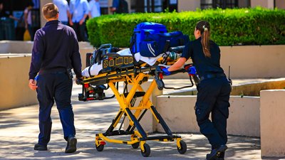 Two EMS professionals